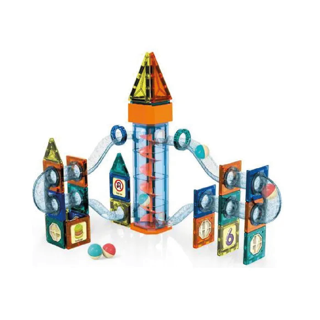 Bloques Magnéticos 4D + Pista de Gravedad (68 piezas)