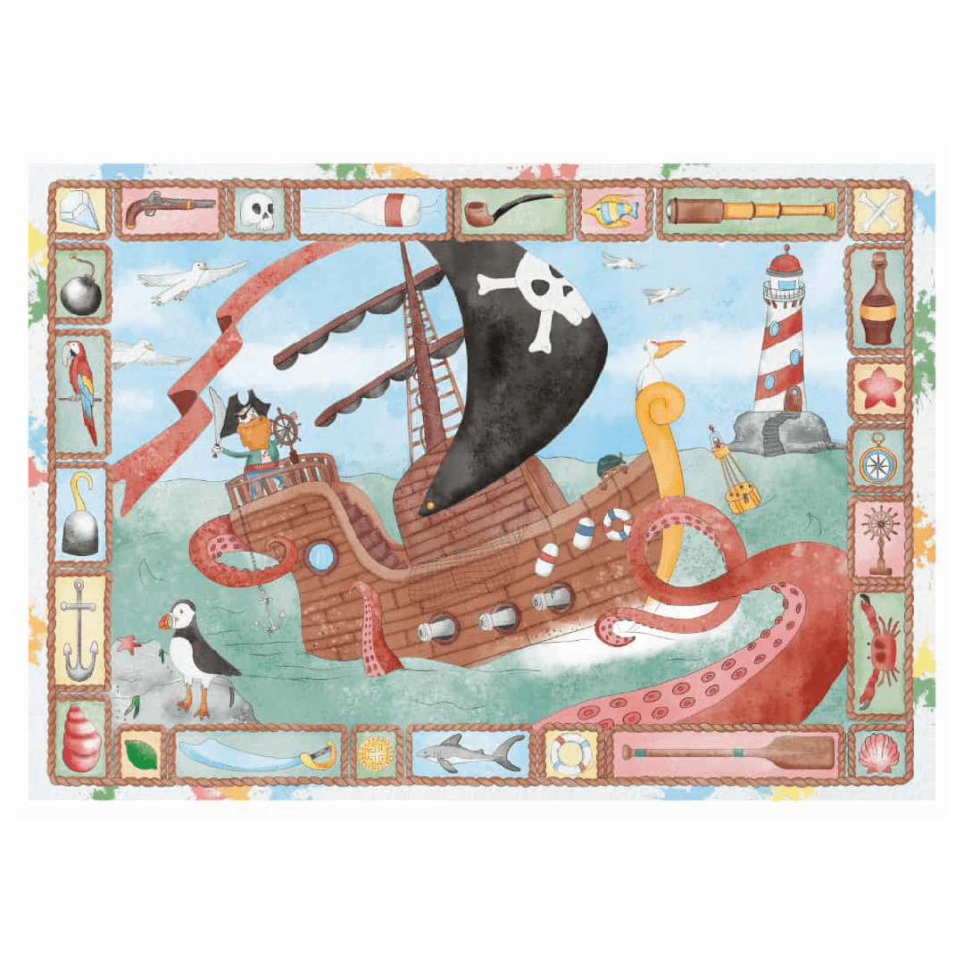 Rompecabezas de 100 piezas Una Historia de Piratas: Comienza la Expedición