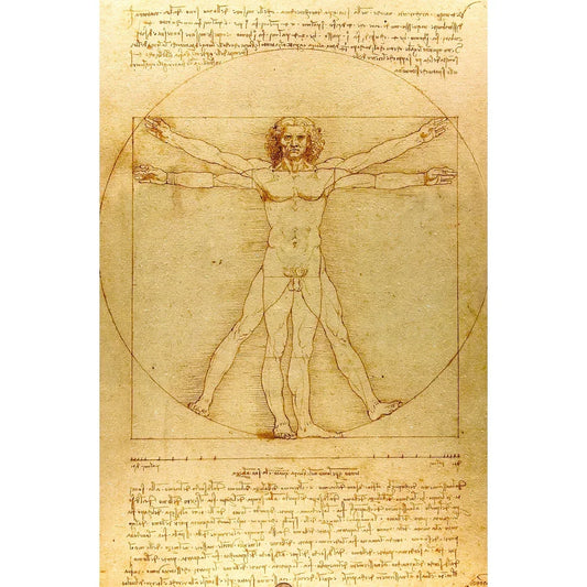 Rompecabezas 1000 Piezas mini A3 - Hombre Vitrubio, Leonardo Da Vinci (M100-103) - Ingenio Destreza Mental