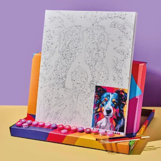 Border Collie - Kit de Pintura por números 50cmx40cm - Ingenio Destreza Mental