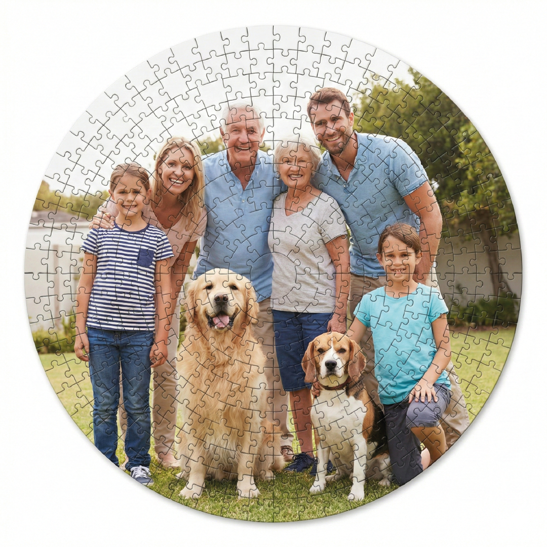 Rompecabezas Circular Personalizado en Madera 300 / 500 Piezas