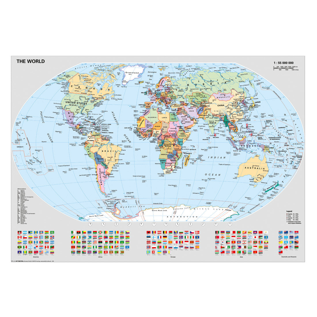 Rompecabezas 1000 Piezas Political World Map - Mapa político del mundo