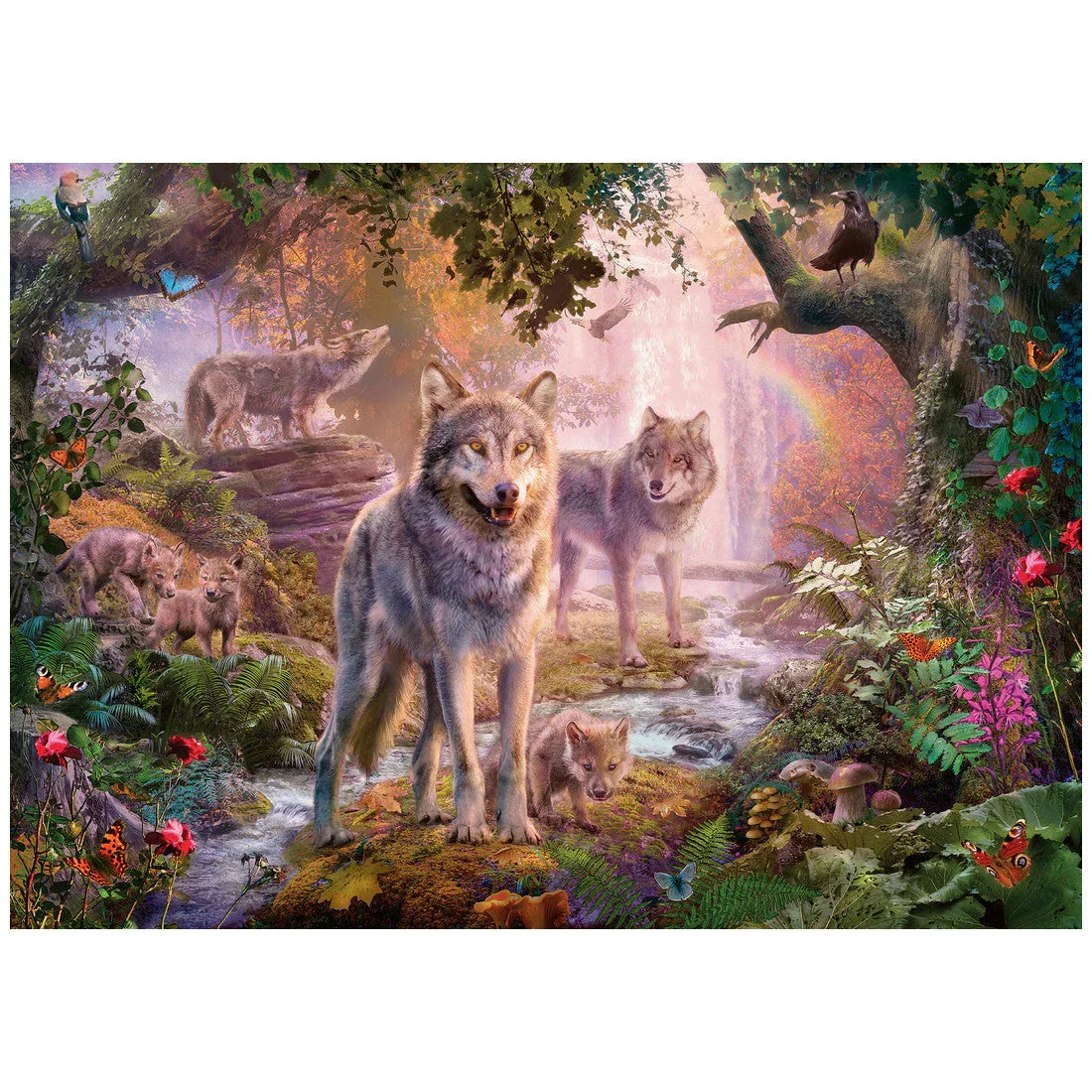 Rompecabezas 1000 Piezas Summer Wolves - Lobos de verano