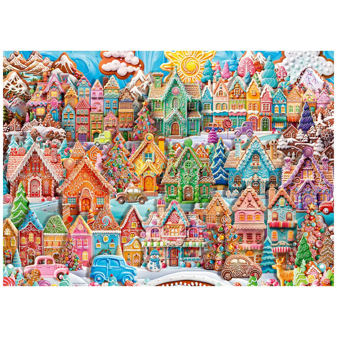 Rompecabezas 1000 Piezas Christmas Cookie Village - Aldea de galletas navideñas
