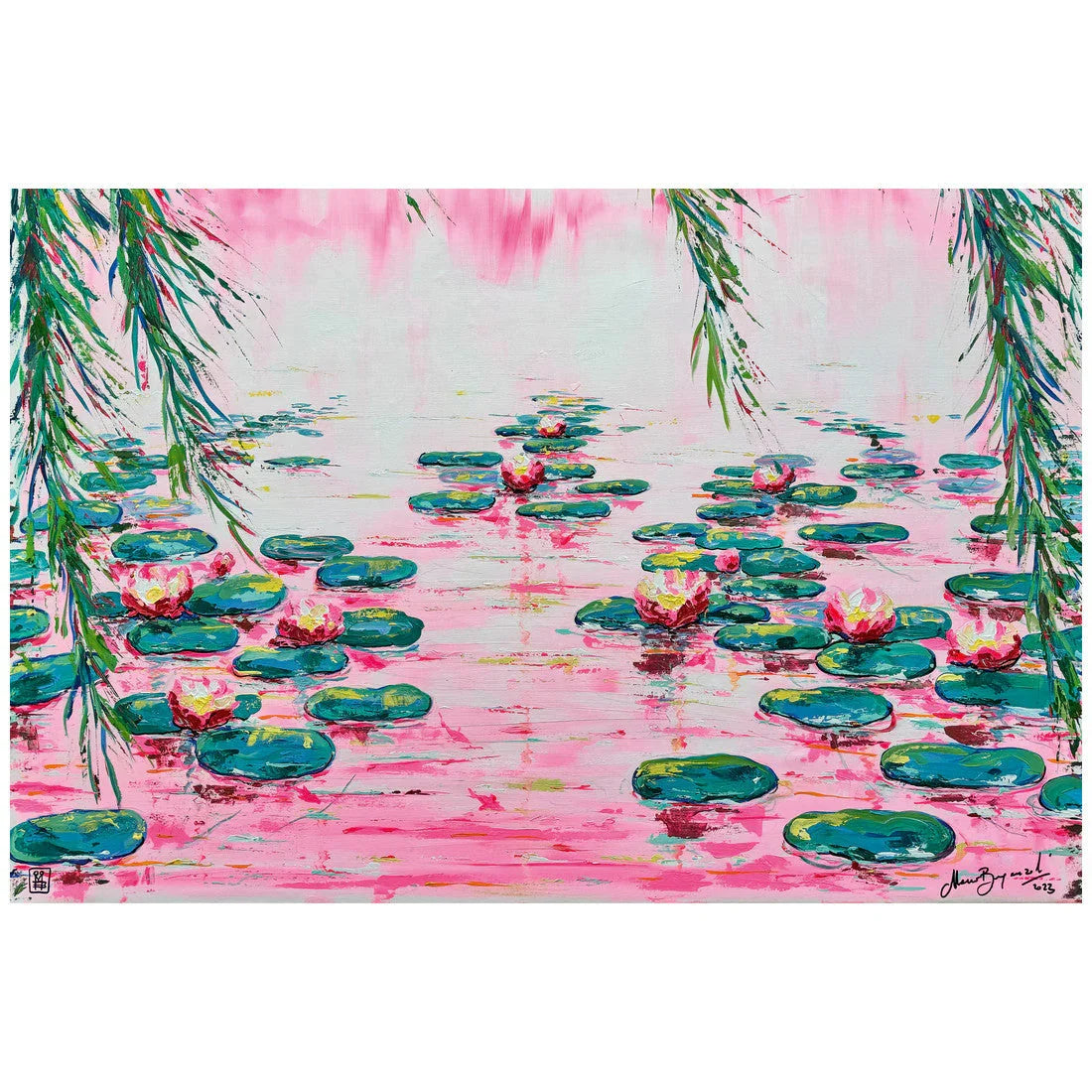 Rompecabezas 4000 Piezas Pink Water Lillies - Lirios rosados de agua