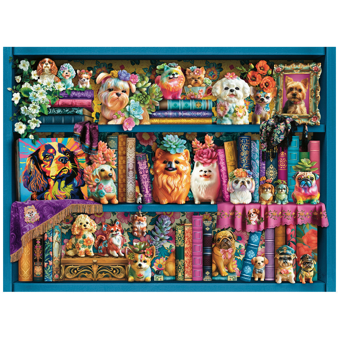 Rompecabezas 500 Piezas Precious Porcelain Pups - Cachorros de porcelana preciosa