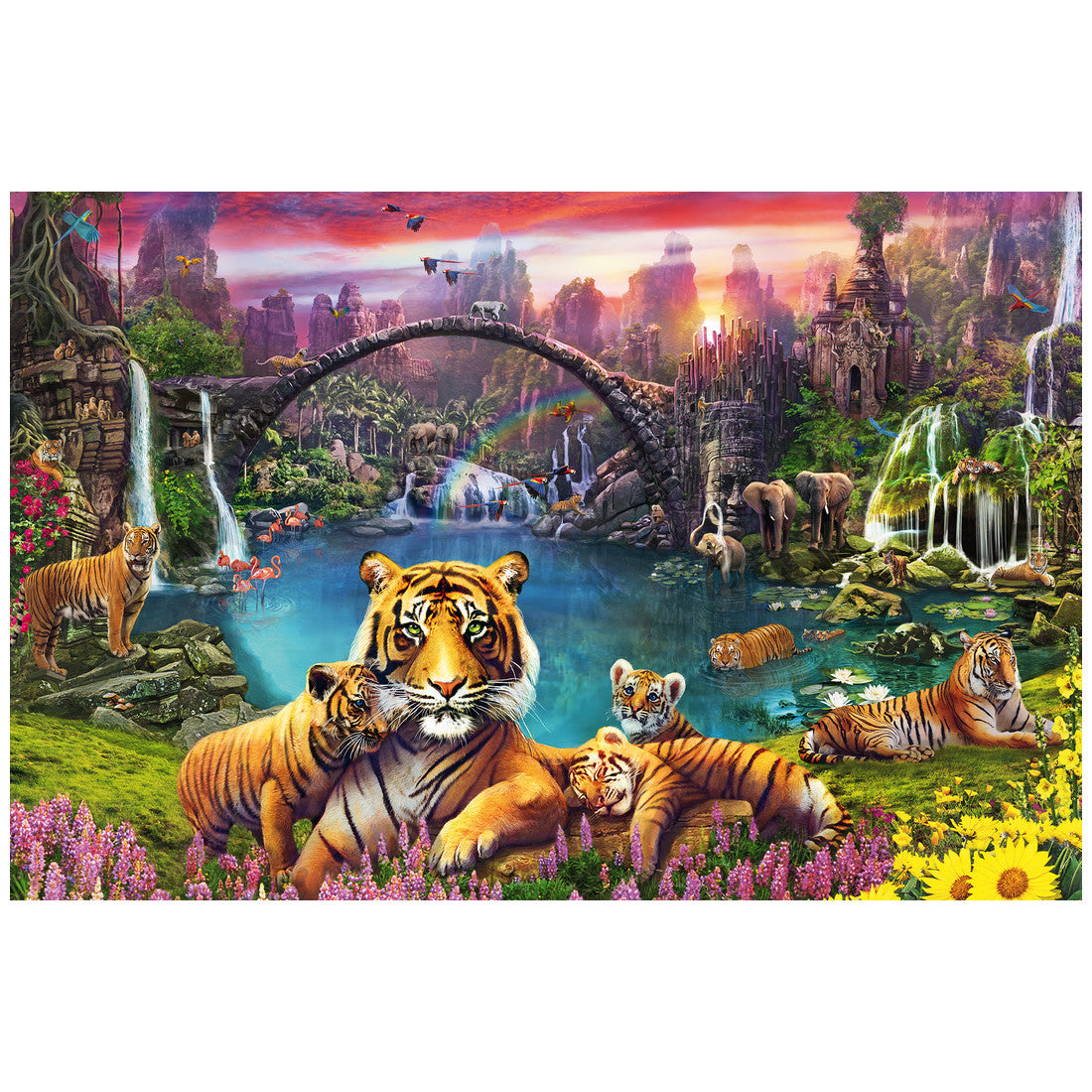 Rompecabezas 3000 Piezas Tigers in Paradise - Tigres en el paraíso