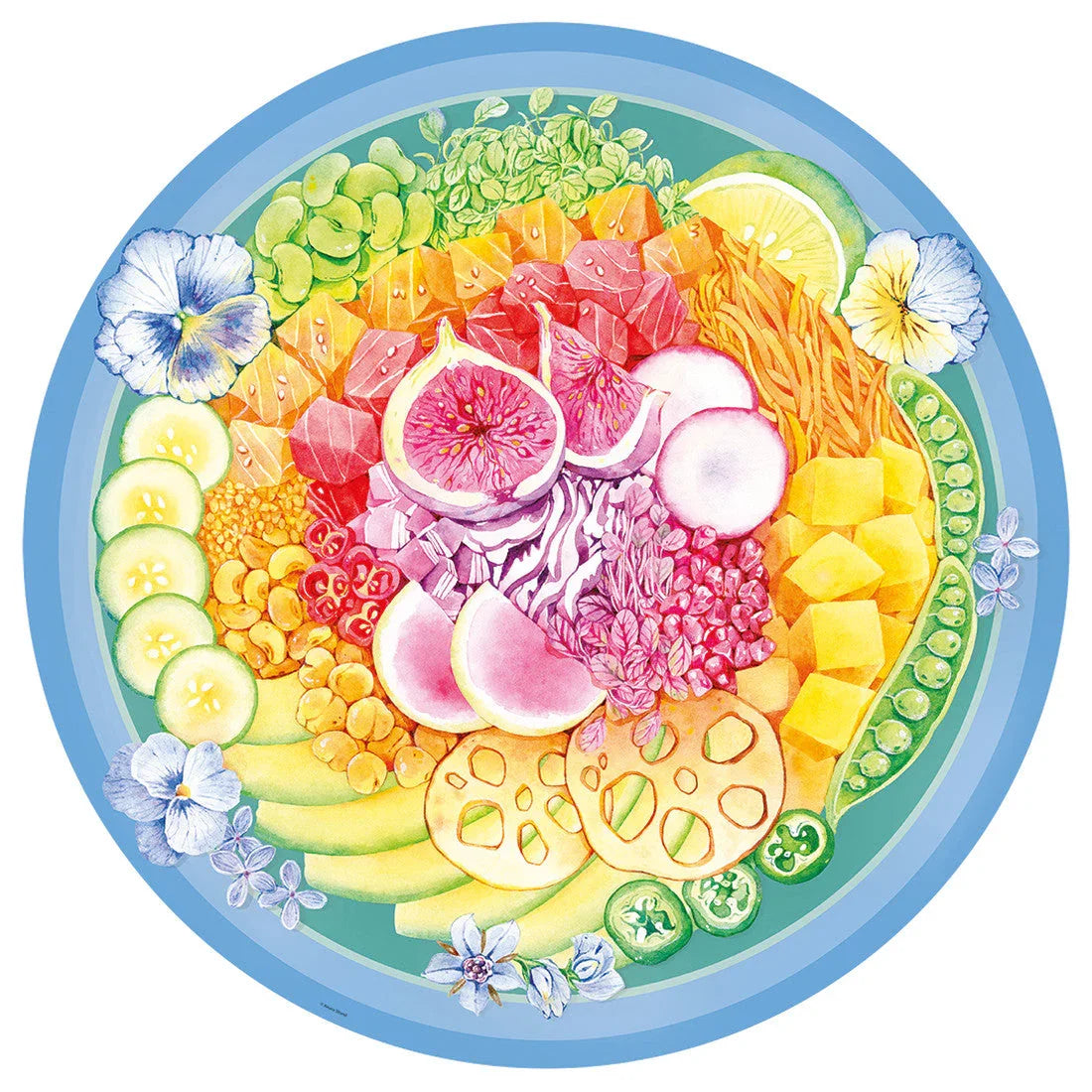 Rompecabezas 500 Piezas Circular - Poke Bowl Puzzle - Poke bowl