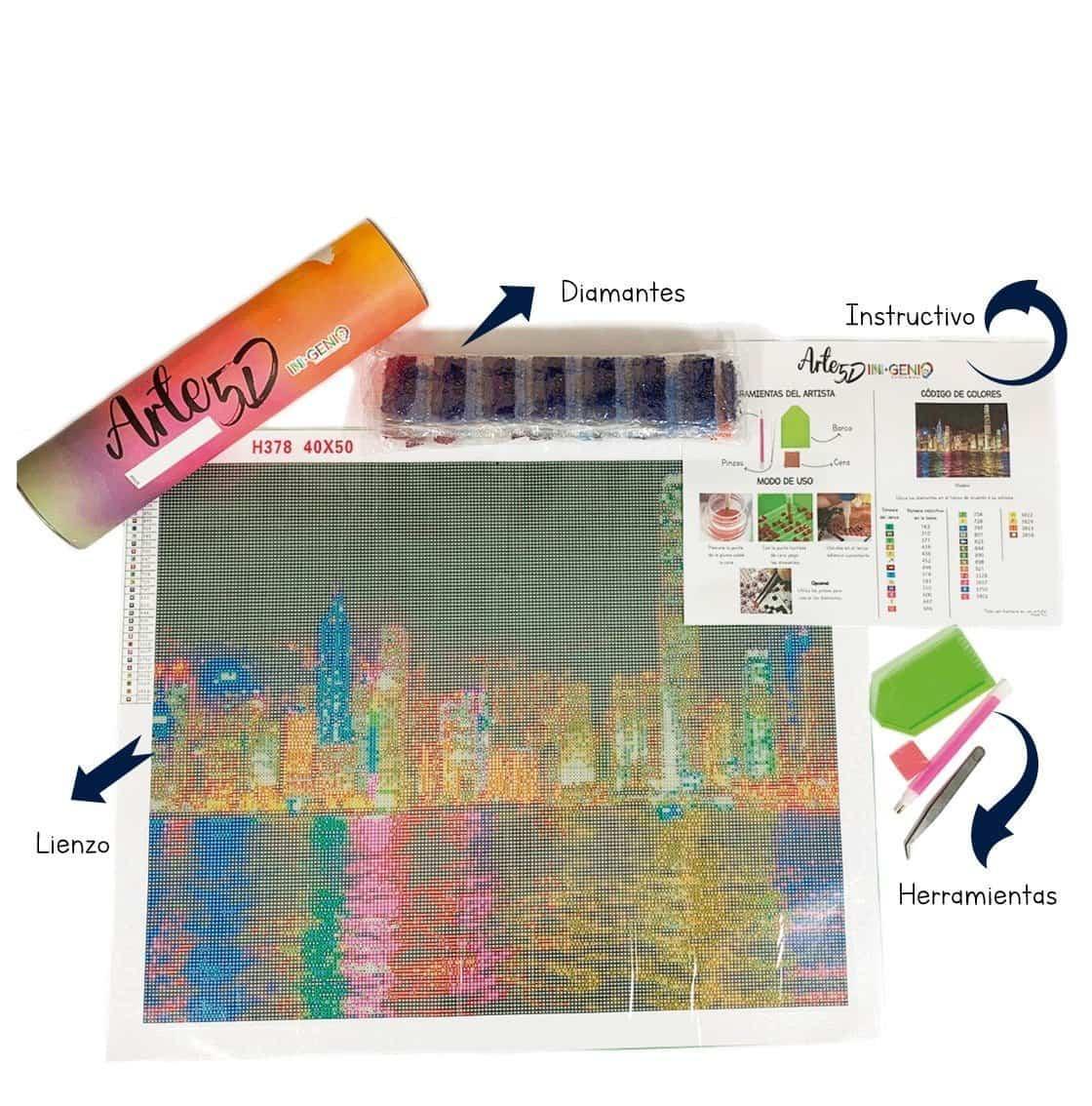Arte 5D Diamante Diseño 100% Personalizado - Ingenio Destreza Mental