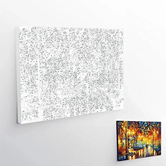 Reflejos - Kit de Pintura por números 50cmx40cm - Ingenio Destreza Mental