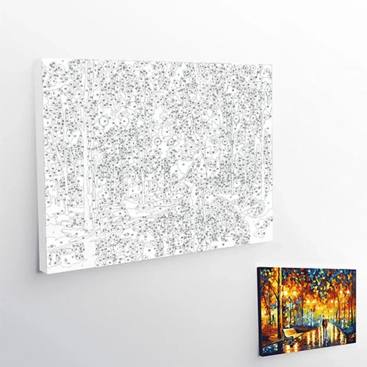 Reflejos - Kit de Pintura por números 50cmx40cm - Ingenio Destreza Mental
