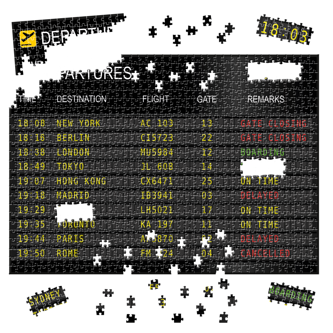 Rompecabezas 1000 piezas Airport Departures (ING232)