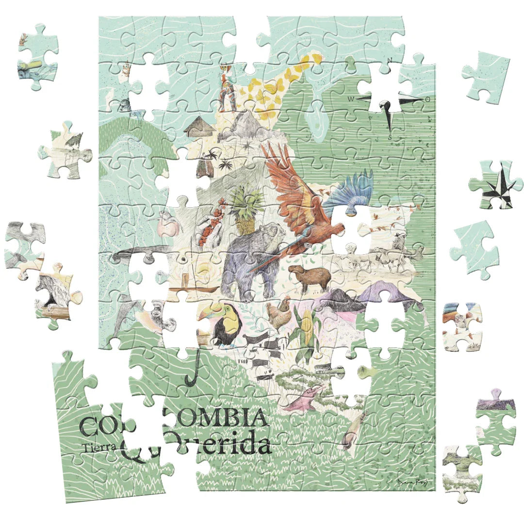 Rompecabezas 100 piezas Colombia Tierra Querida (L100-101)