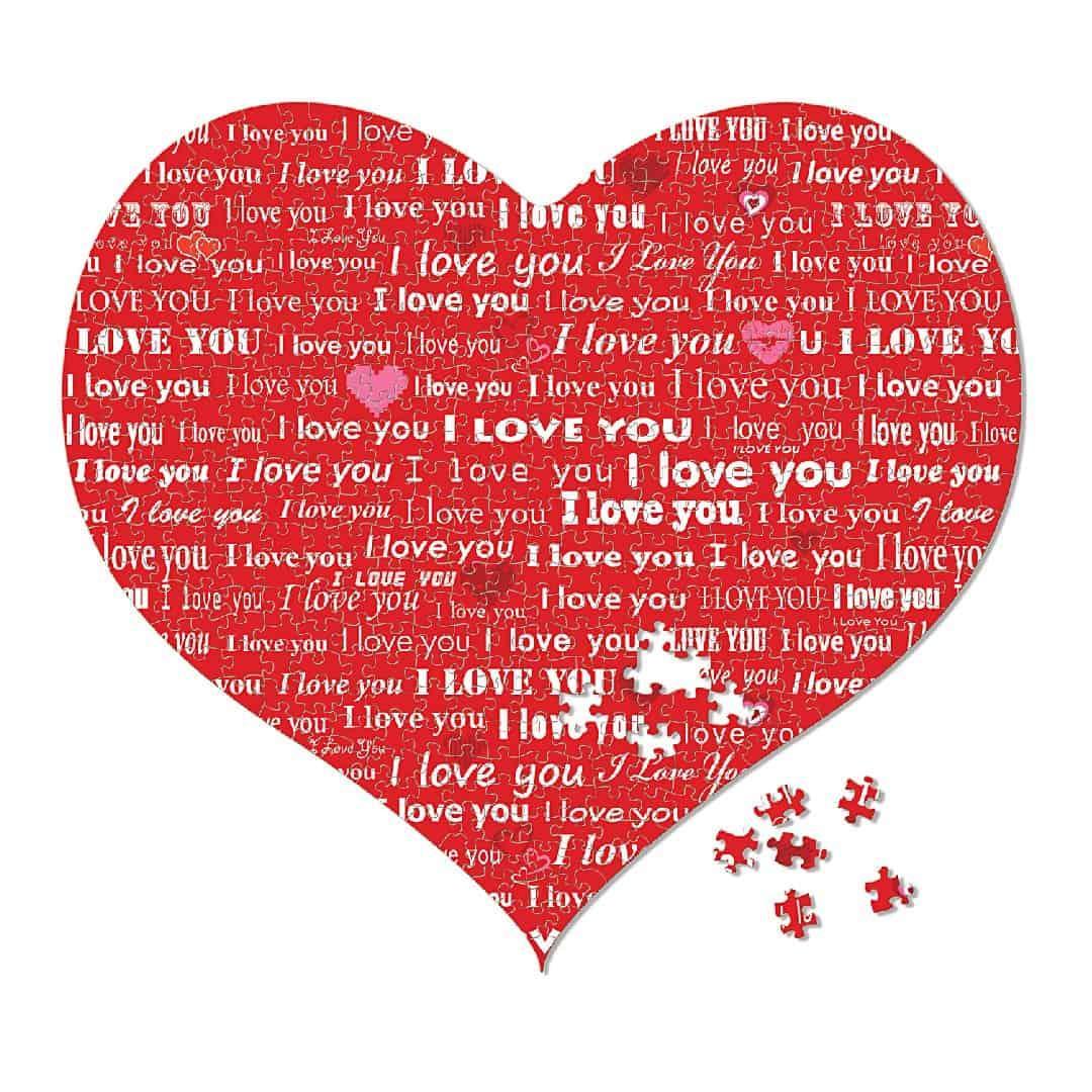 Rompecabezas 500 Piezas Corazón (ROJO) SP50-001 - Ingenio Destreza Mental