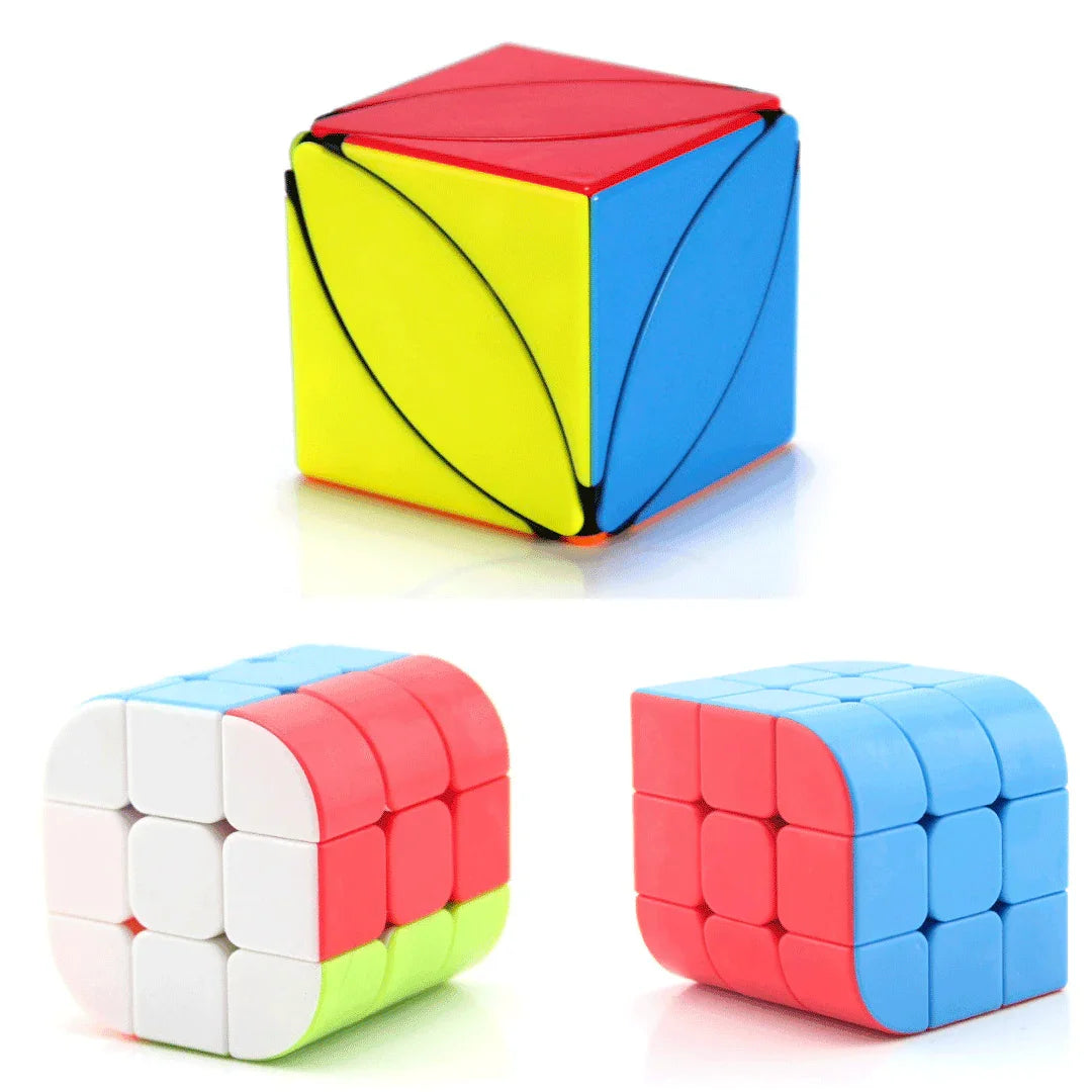 Colección Cubo rubik Fanxin x3 - Maple leaf - Penrose - Cilindro - Ingenio Destreza Mental