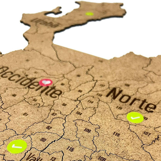 MADEMAP Antioquia Edición Estándar - Mapa de Madera para Instalar en Pared - Ingenio Destreza Mental