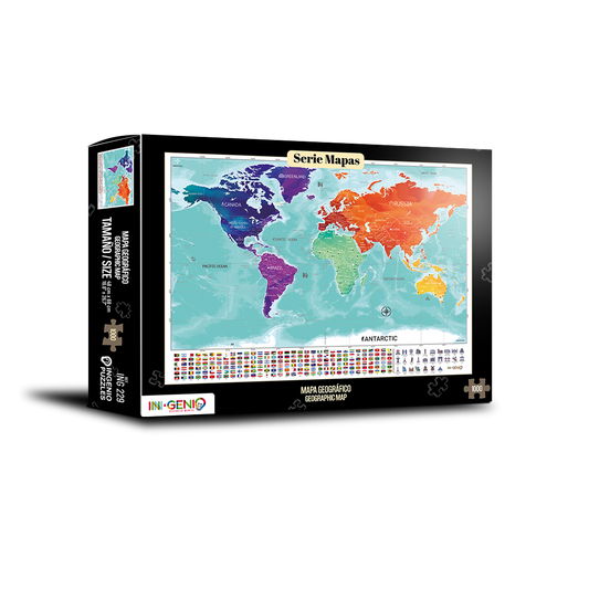 Rompecabezas 1000 piezas Mapamundi Geográfico (ING229)