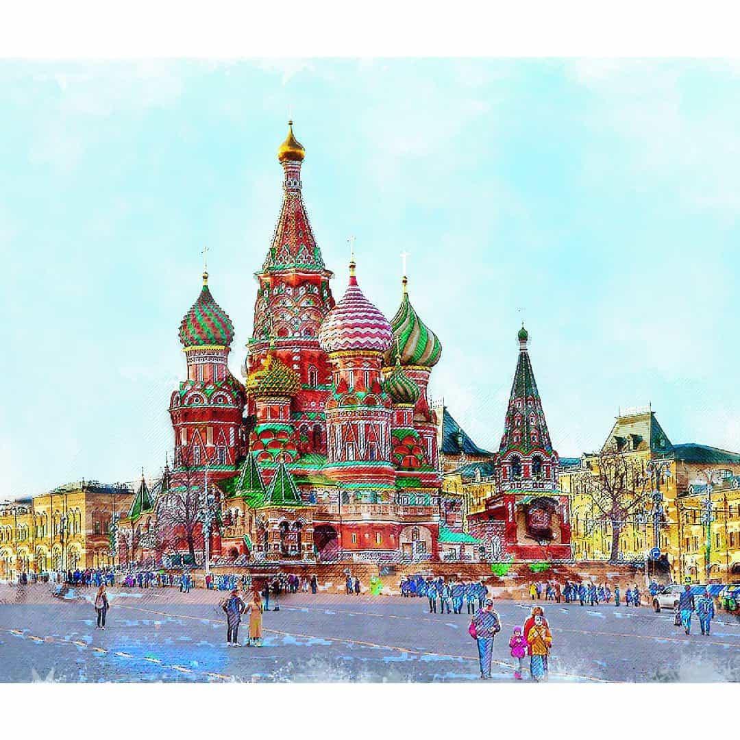 Arte 5D Diamante 50x50cm - Moscú, Rusia - Ingenio Destreza Mental