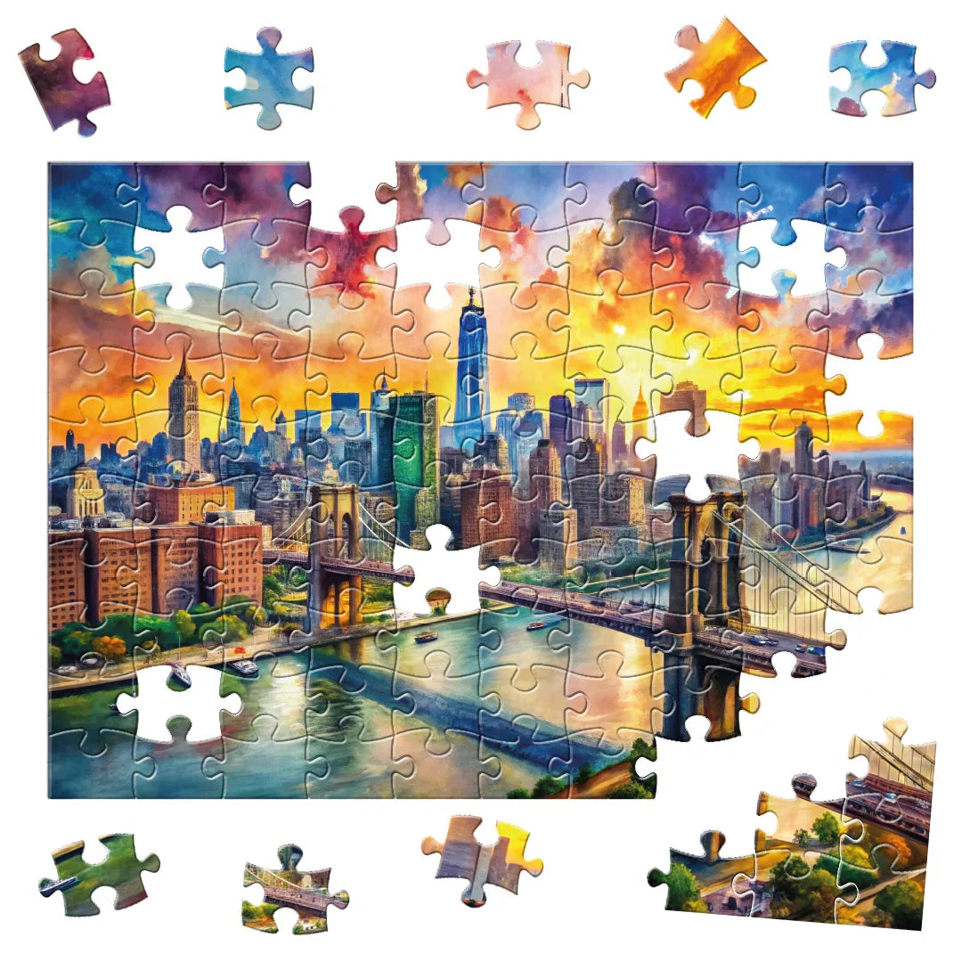 Rompecabezas 100 piezas New York en Acuarela (L100-105)