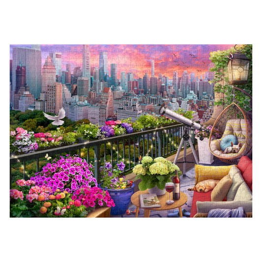 Presentación del rompecabezas NYC Balcony View (ING236) · INGENIO