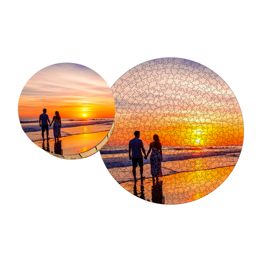 Rompecabezas Circular Personalizado en Madera 300 / 500 Piezas