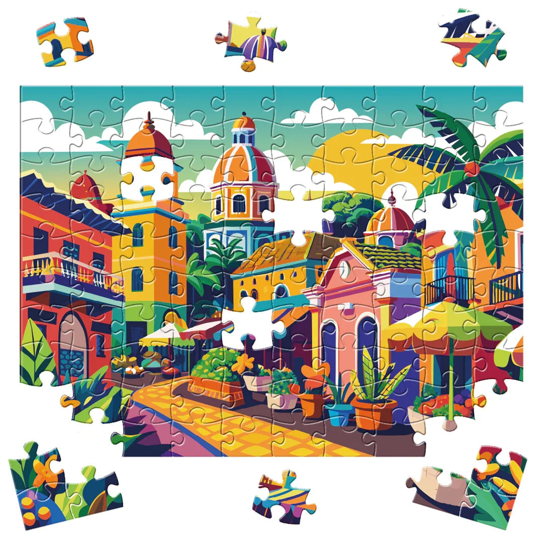 Rompecabezas 100 piezas Pueblo Caribeño (L100-103)