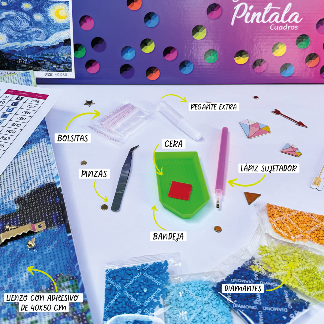 Kit de Arte 5D Diamante 50cmx40cm - Colibrí Azul