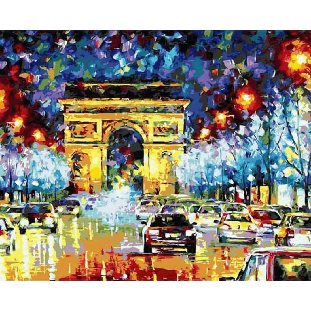 Pintura por números 50x40cm - Arco del Triunfo - Ingenio Destreza Mental
