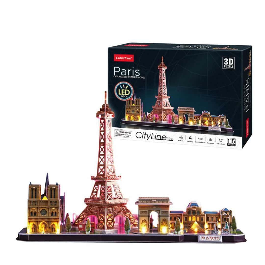 Rompecabezas 3D CityLine Paris LED - Ingenio Destreza Mental