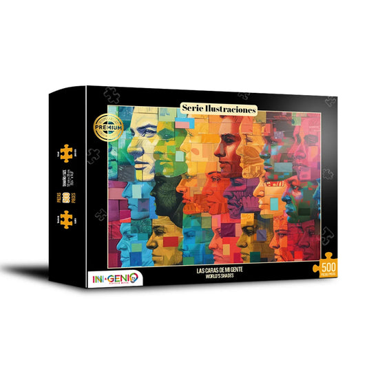 Rompecabezas 500 piezas Las Caras de mi Gente (500-503) - Ingenio Destreza Mental