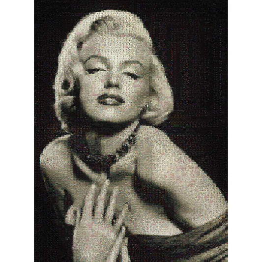 Rompecabezas 500 piezas Fotomosaico Blanco y Negro Marilyn Monroe (50-083) - Ingenio Destreza Mental