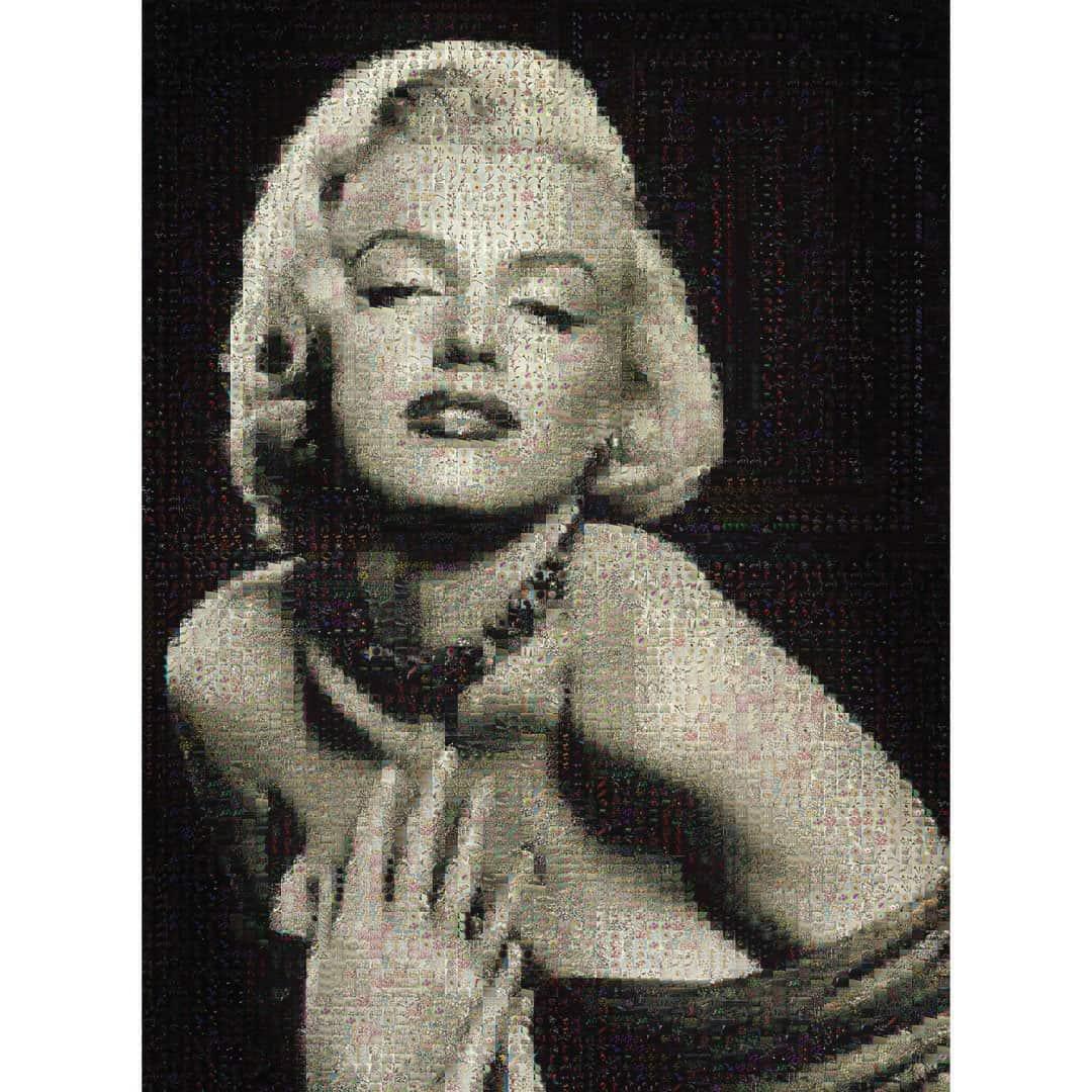 Rompecabezas 500 piezas Fotomosaico Blanco y Negro Marilyn Monroe (50-083) - Ingenio Destreza Mental