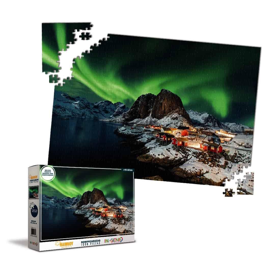 Rompecabezas 1000 piezas Hamnoy , Noruega - Ingenio Destreza Mental