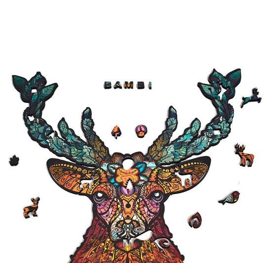 Rompecabezas en Madera Multiformas Reno Místico - Ingenio Destreza Mental