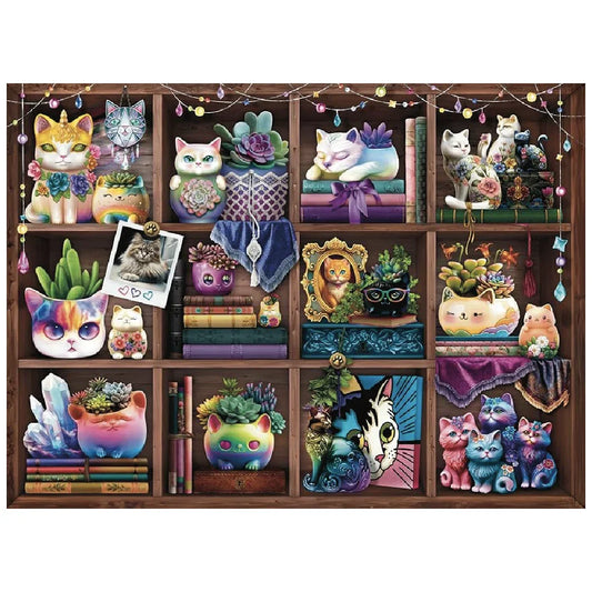 Rompecabezas 500 piezas Gatos y Suculenta - Ravensburger - Ingenio Destreza Mental