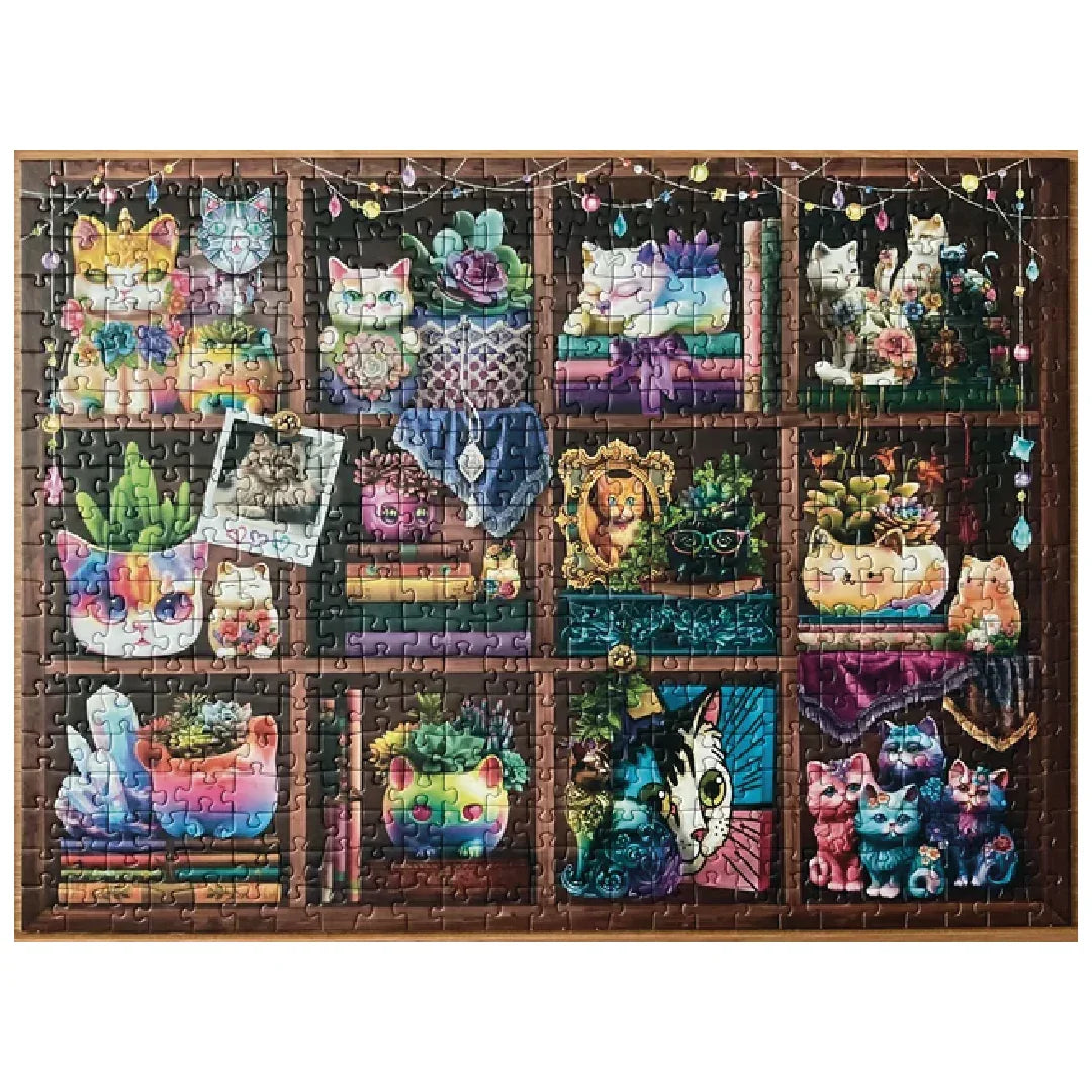 Rompecabezas 500 piezas Gatos y Suculenta - Ravensburger - Ingenio Destreza Mental