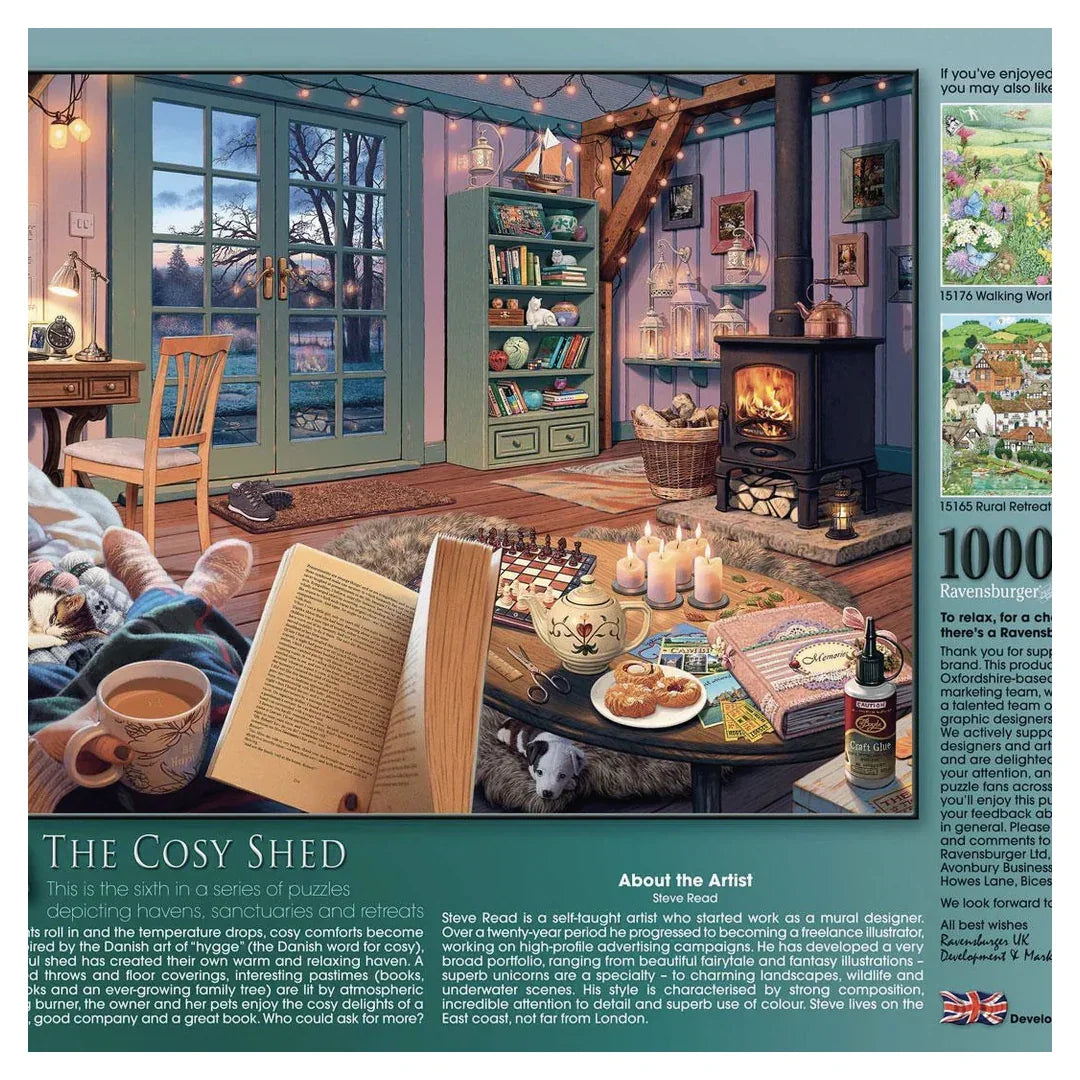 Rompecabezas 1000 piezas The Cosy Shed - Ravensburger - Ingenio Destreza Mental