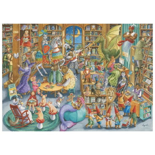 Rompecabezas 1000 piezas Medianoche en la biblioteca - Ravensburger - Ingenio Destreza Mental