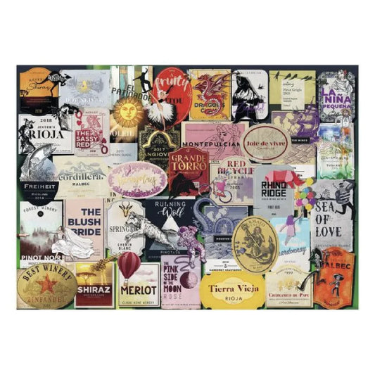 Rompecabezas 1000 piezas Wine Label Collection - Ravensburger - Ingenio Destreza Mental