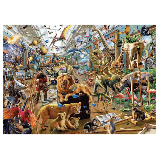 Rompecabezas 1000 piezas Caos en el Museo - Ravensburger - Ingenio Destreza Mental