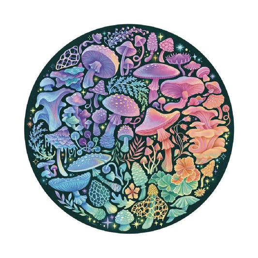 Rompecabezas 500 piezas Circular Hongos Coloridos - Ravensburger - Ingenio Destreza Mental