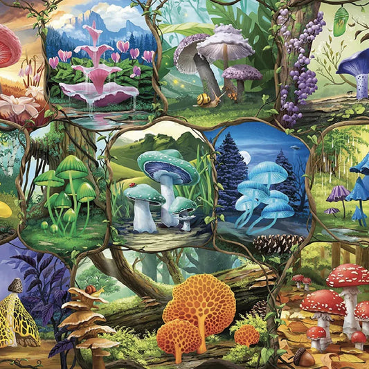Rompecabezas 1000 piezas Un Mundo de Hongos - Ravensburger - Ingenio Destreza Mental