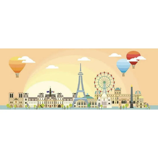 Rompecabezas 1000 piezas Panorama - Una etiqueta en París - Ravensburger - Ingenio Destreza Mental