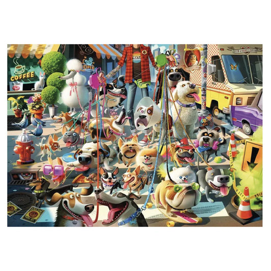 Rompecabezas 1000 piezas El paseador de perros - Ravensburger - Ingenio Destreza Mental
