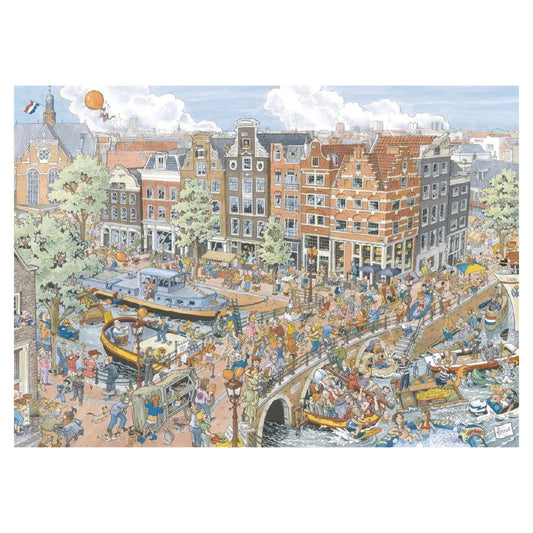 Rompecabezas 1000 piezas Ilustración Fleroux Ámsterdam - Ravensburger - Ingenio Destreza Mental