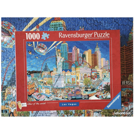 Rompecabezas 1000 piezas Ilustración Fleroux Las Vegas - Ravensburger - Ingenio Destreza Mental