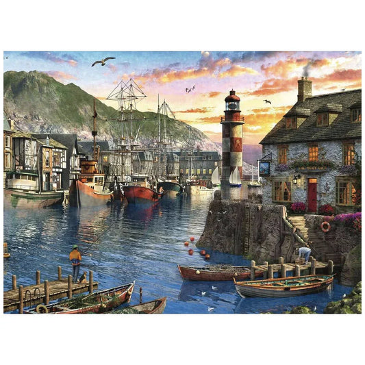 Rompecabezas 500 piezas Amanecer en el puerto - Ravensburger - Ingenio Destreza Mental