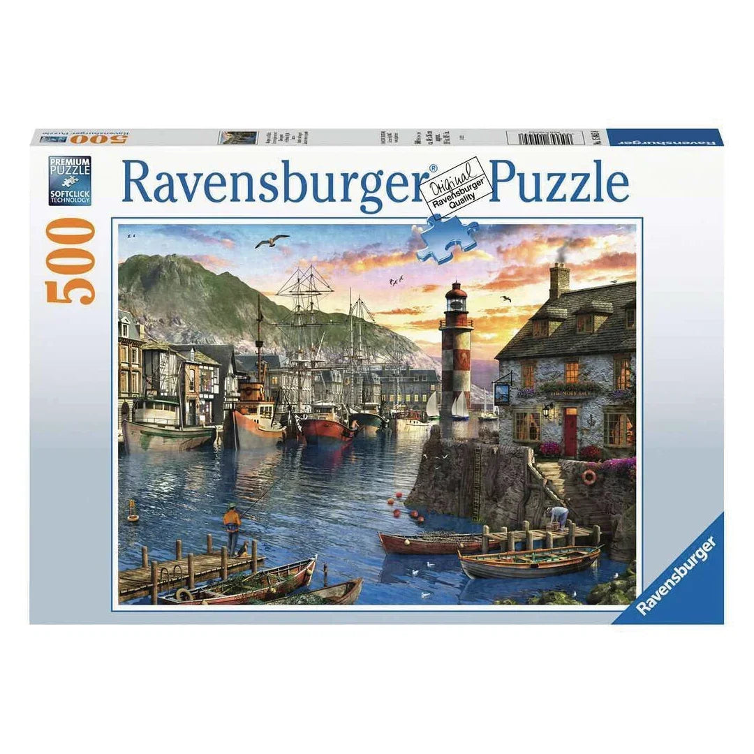 Rompecabezas 500 piezas Amanecer en el puerto - Ravensburger - Ingenio Destreza Mental
