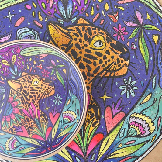 Rompecabezas Multiformas Redondo - El poder del Jaguar by Sarasuati - Ingenio Destreza Mental
