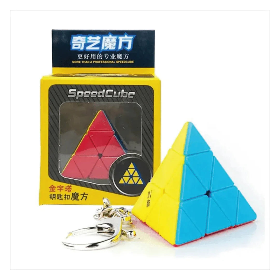 Cubo Rubik Llavero Pyraminx - Piramide Qiyi (EQY745) - Ingenio Destreza Mental